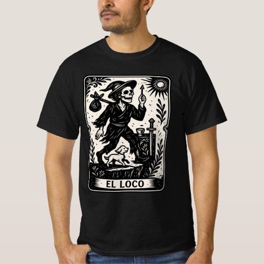 The Fool Tarot Card Art Print Tシャツ (正面)