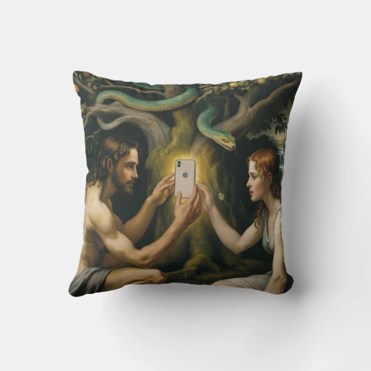 The Forbidden Fruit - Adam and Eve クッション (裏面)