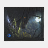 The Forest Dwellers AI Concept Art by Xzendor7 フリースブランケット (正面(横))