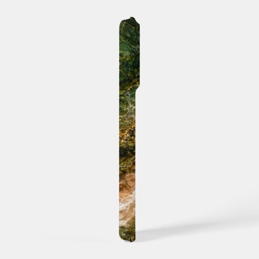 The Forest Inspired Marble with Gold Veining iPhoneケース (右側面)