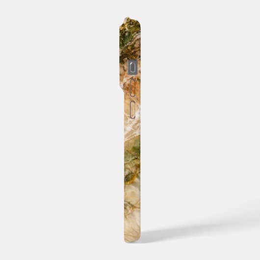 The Forest Inspired Marble with Gold Veining iPhoneケース (左側面)