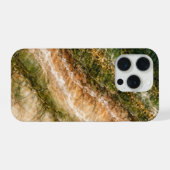 The Forest Inspired Marble with Gold Veining iPhoneケース (裏面横)