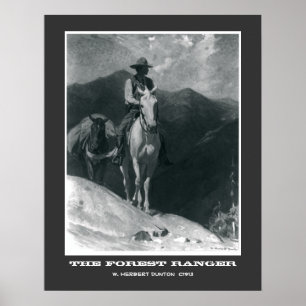 The Forest Ranger Vintage Cowboy Poster ポスター