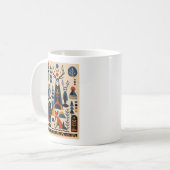 The Forest Remembers – Geometric Art Mug コーヒーマグカップ (正面左)
