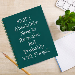 The Forgetful Friend: To-Doリストティール（緑がかった色）ノートブック ノートブック