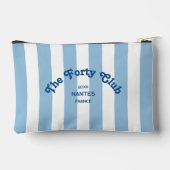 The Forty Club Blue Cabana Stripe 40th Birthday  アクセサリーポーチ (裏面)