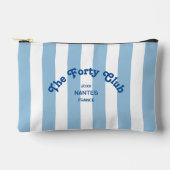 The Forty Club Blue Cabana Stripe 40th Birthday  アクセサリーポーチ (正面)