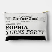 The Forty Times Newspaper 40歳の誕生日パーティー アクセサリーポーチ (裏面)