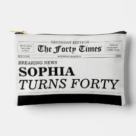 The Forty Times Newspaper 40歳の誕生日パーティー アクセサリーポーチ