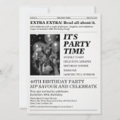 The Forty Times Newspaper 40歳の誕生日パーティー 招待状 (裏面)