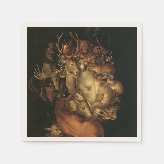 The Four Elements: Earth - Giuseppe Arcimboldo スタンダードカクテルナプキン (正面)