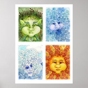 The Four Elements Print ポスター