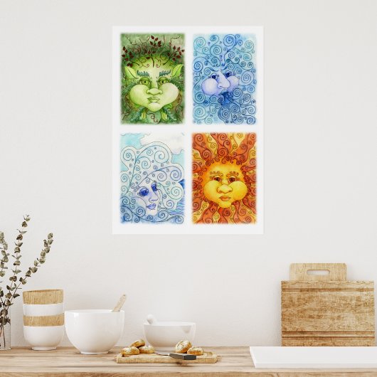 The Four Elements Print ポスター (キッチン)