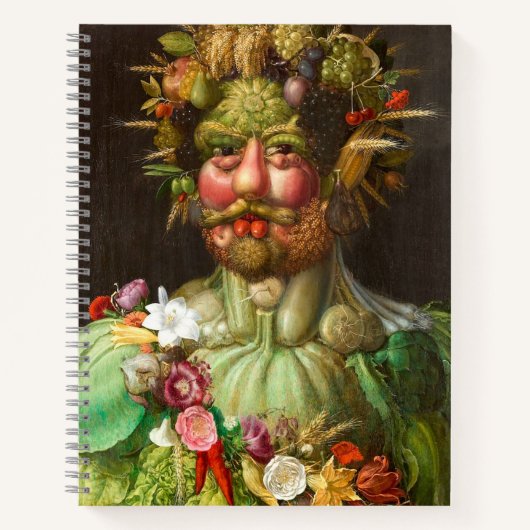 The Four Seasons: Vertumnus - Giuseppe Arcimboldo ノートブック (正面)