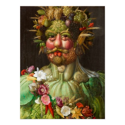 The Four Seasons: Vertumnus - Giuseppe Arcimboldo ポスター (正面)