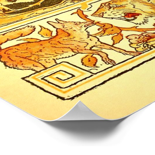 The Fox and Mosquitoes Walter Crane ポスター (角)