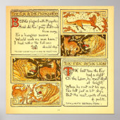 The Fox and Mosquitoes Walter Crane ポスター (正面)