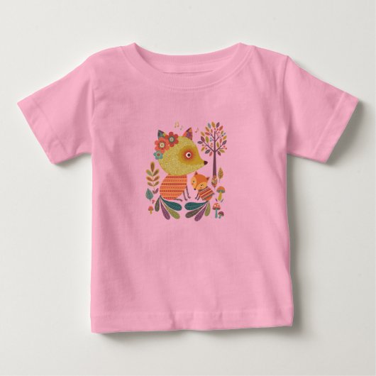 The Fox and the Flowers T-Shirt ベビーTシャツ (正面)