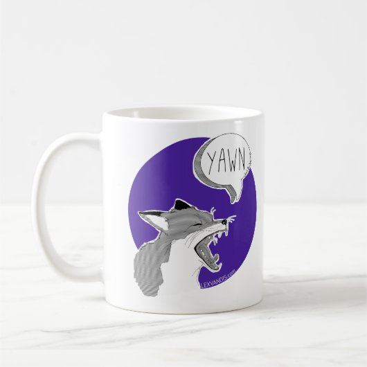 The Fox *Yawn* -Mug purple- コーヒーマグカップ (左)