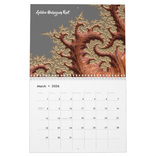 The Fractal Art of Shelli Fitzpatrick第1巻 カレンダー (3月 2026)