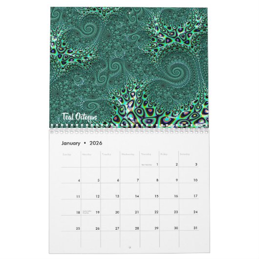 The Fractal Art of Shelli Fitzpatrick第1巻 カレンダー (1月 2026)