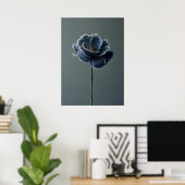 The Fragile Bloom of a Reconstructed Denim Flower ポスター (ホームオフィス)