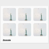 The Freedom Monument in Riga, Latvia スクエアシール (シート)