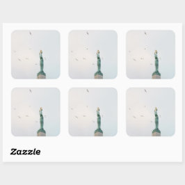 The Freedom Monument in Riga, Latvia スクエアシール