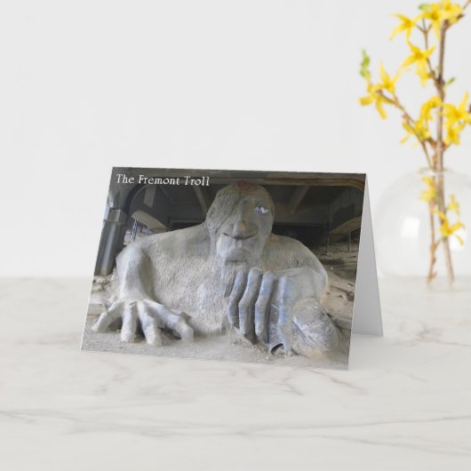 The Fremont Troll, Seattle, WA – カード (黄色い花)