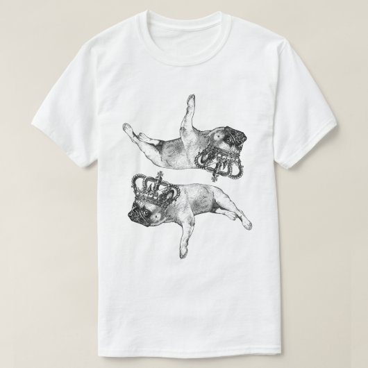 The Frenchie Queen (bouledogue francais) Tシャツ (デザイン正面)