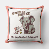 The Friendly Elephant and Mouse クッション (正面)