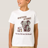 The Friendly Elephant and Mouse Tシャツ (正面)
