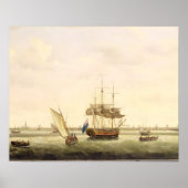 The Frigate 'Surprise' atいかりオフYarmout 素晴らし ポスター (正面)