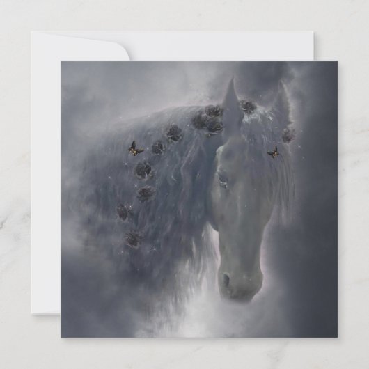 The Friiesian Horse – グリーティングカード シーズンカード (正面)