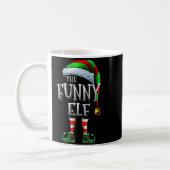 The Funny Elf Shirt Matching Family Funny Christma コーヒーマグカップ (左)