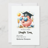 The Future is Bright Finance Graduation Photo サンキューカード (正面)