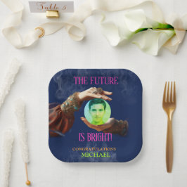 The Future Is Bright Fortune Teller Graduation ペーパープレート