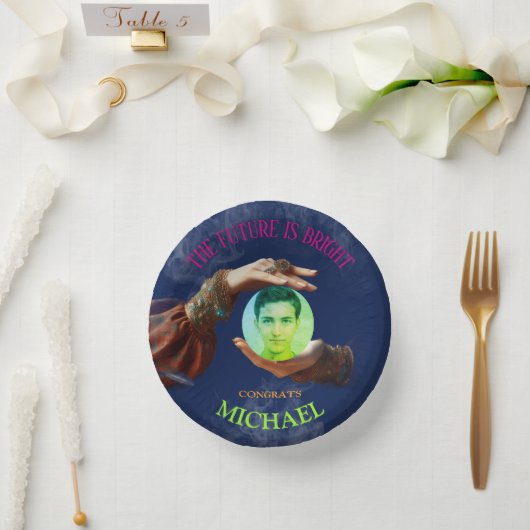 The Future Is Bright Fortune Teller Graduation ペーパーボウル (ウェディング)