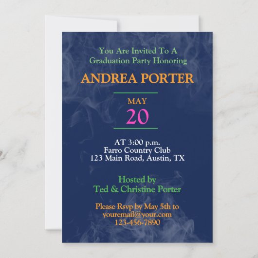 The Future Is Bright Fortune Teller Graduation 招待状 (裏面)