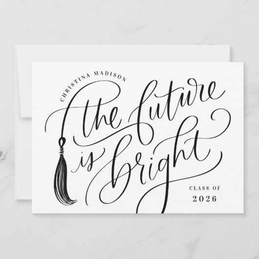 The Future is Bright Graduation Invitation Card 招待状 (正面)