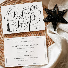 The Future is Bright Graduation Invitation Card 招待状