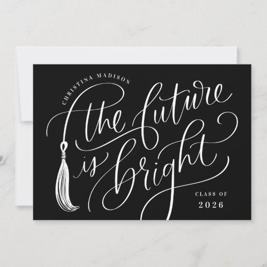 The Future is Bright Graduation Invitation Card 招待状 (正面)