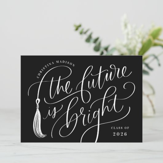 The Future is Bright Graduation Invitation Card 招待状 (スタンド正面)
