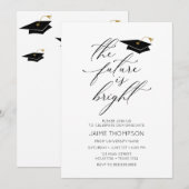 The future is bright Modern Graduation Invitation 招待状 (正面/裏面)