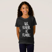 The Future is Female kids's t-shirt whiteフォント Tシャツ (正面フル)