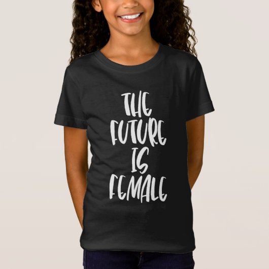 The Future is Female kids's t-shirt whiteフォント Tシャツ (正面)