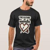 The Future Is Handmade —Stitched Heart with Needle Tシャツ (正面)