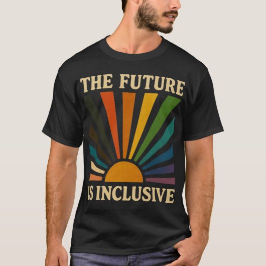 The Future is Inclusive  retro Tシャツ (正面)