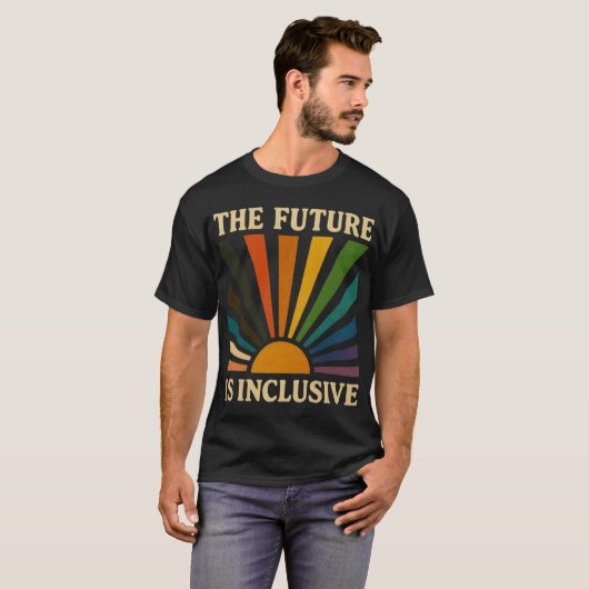 The Future is Inclusive  retro Tシャツ (正面フル)