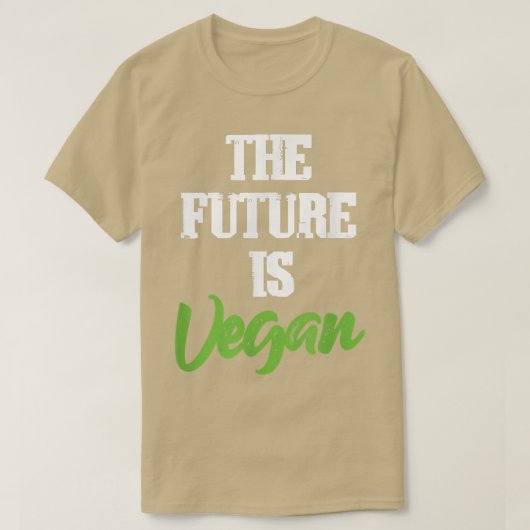 The Future Is Vegan Vegetarian Veganism PlantBased Tシャツ (デザイン正面)